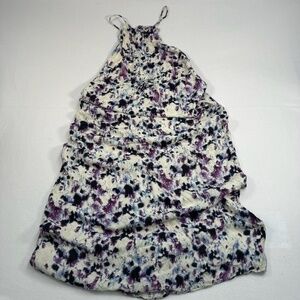 Greylin Halter Maxi Dress Womens Size Small Multi Color Print Tie Waist